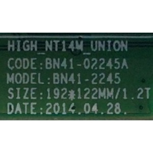 MAIN PARA SMART TV SAMSUNG / NUMERO DE PARTE BN94-08018E / BN41-02245A / BN41-02245A / MODELO UN65H6203BFXZA IH01